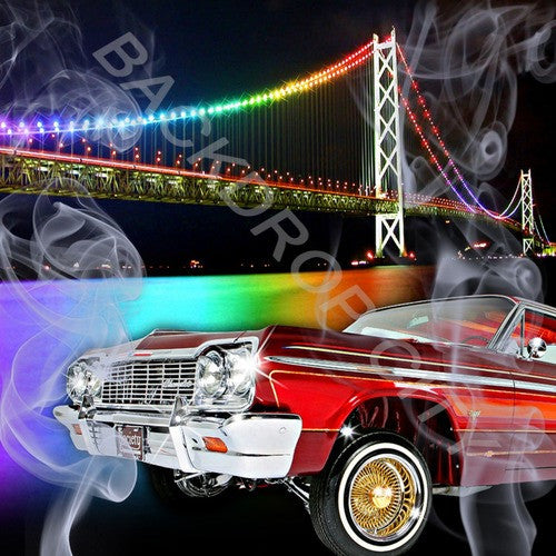 Car&Bridge Computer Printed Backdrop - Backdrop City