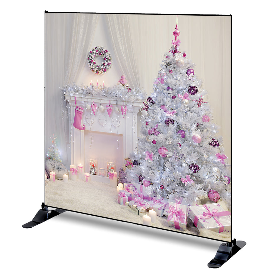 lavender and white christmas tree Lavender and White Christmas – Backdrop City