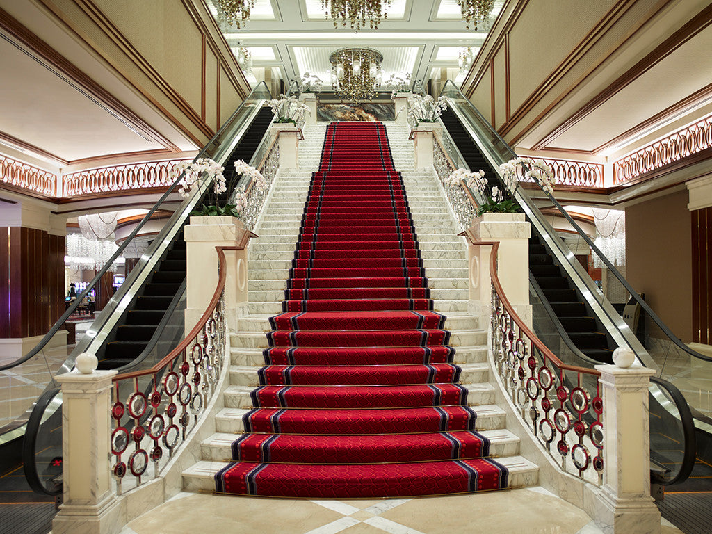 red carpet stair computer printed backdrop - Backdrop City